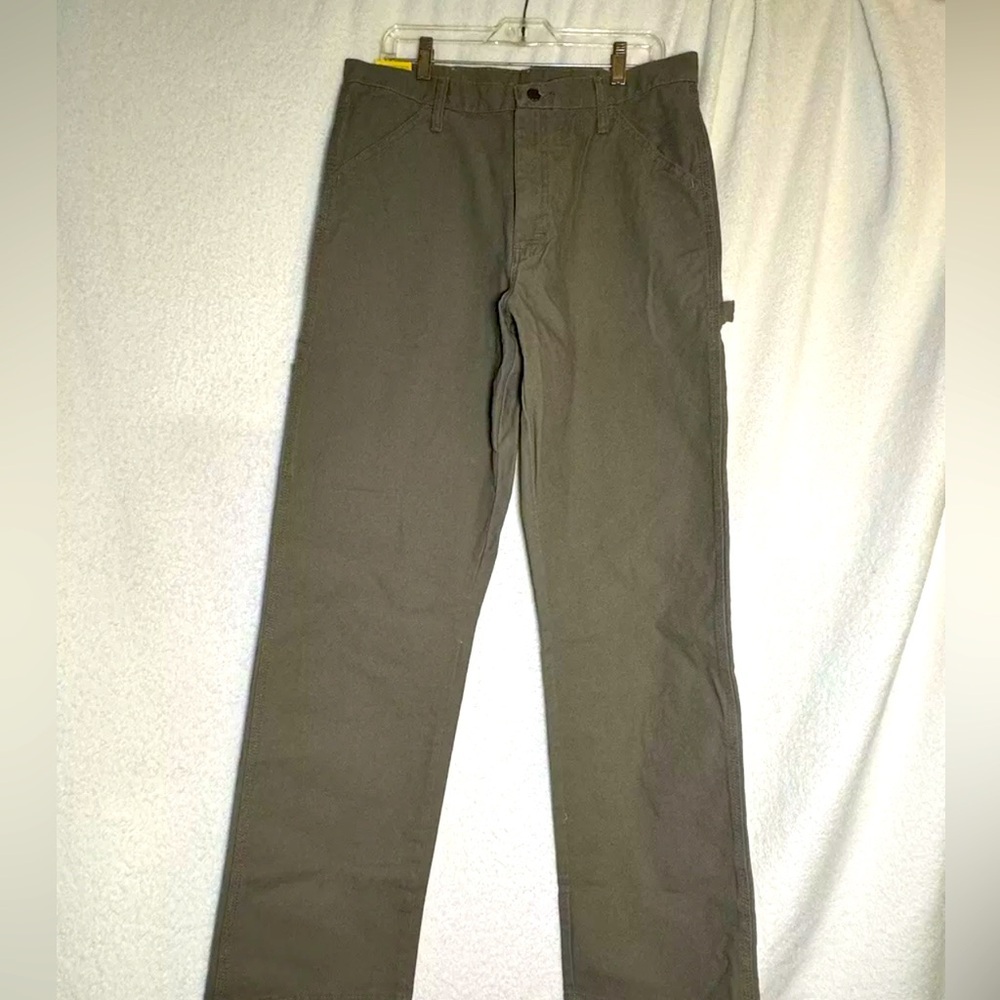 NWT Rustler by wrangler hard work carpenter pants Gray size 34x34